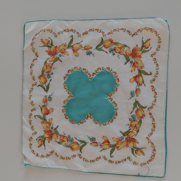 Vintage 60s Handkerchief Set Of 3 - Picture 3 of 6